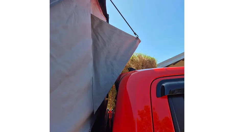 image of desert queen camper folded up