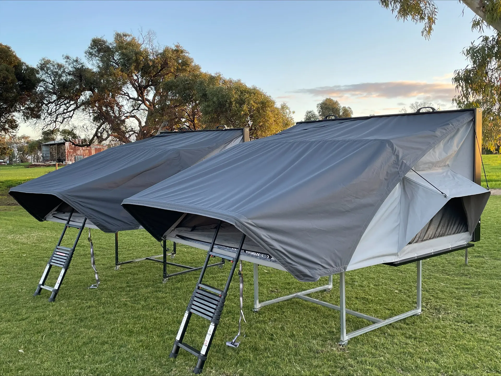 image of desert king camper extended