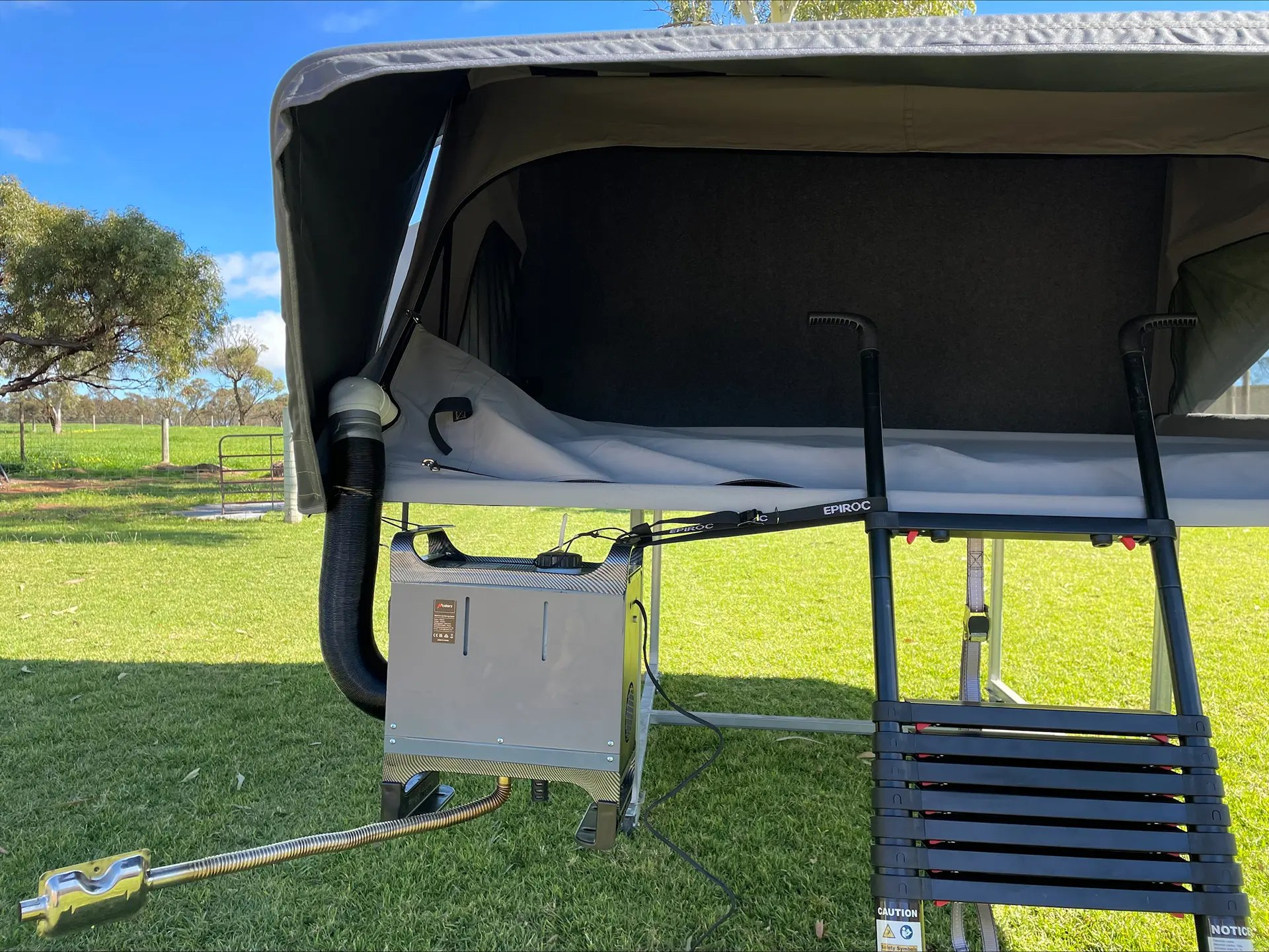 image of desert king camper folded up