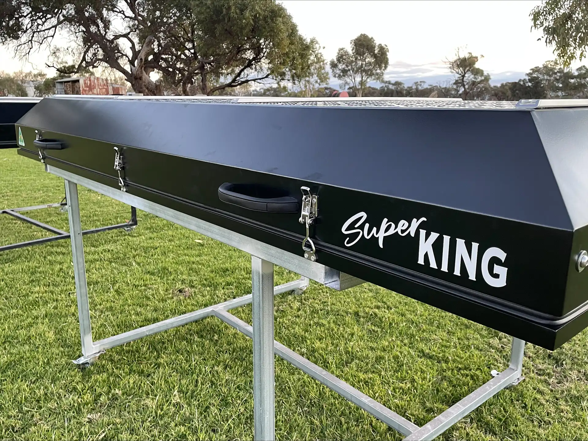 image of desert king camper with window extended